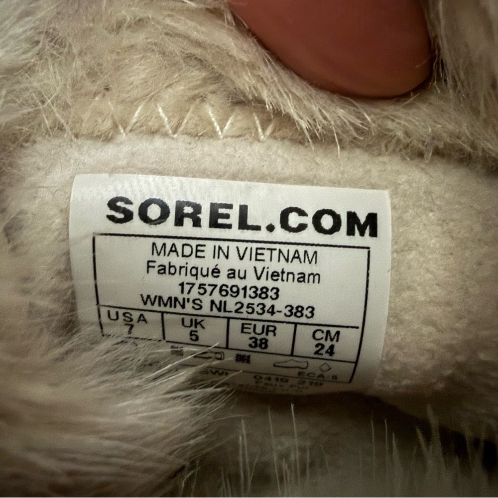 Sorel Women’s Tivoli III Waterproof Suede Green Grey Snow Boots Size 7 - Picture 5 of 5